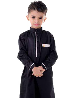 Jubah Kids Hajj Othman Eksklusif (Black)
